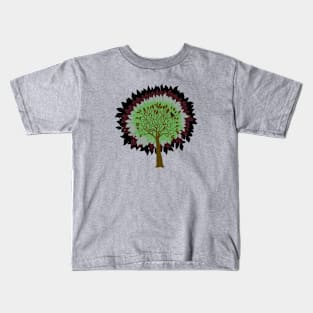 Tree of Life with singing blackbird Kids T-Shirt